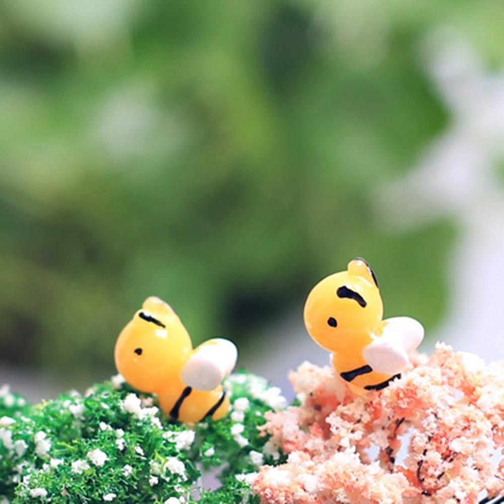 Tiny Bee Toys Mini Bee Figures Mini Honeybee Figurines Adorable Cartoon ...
