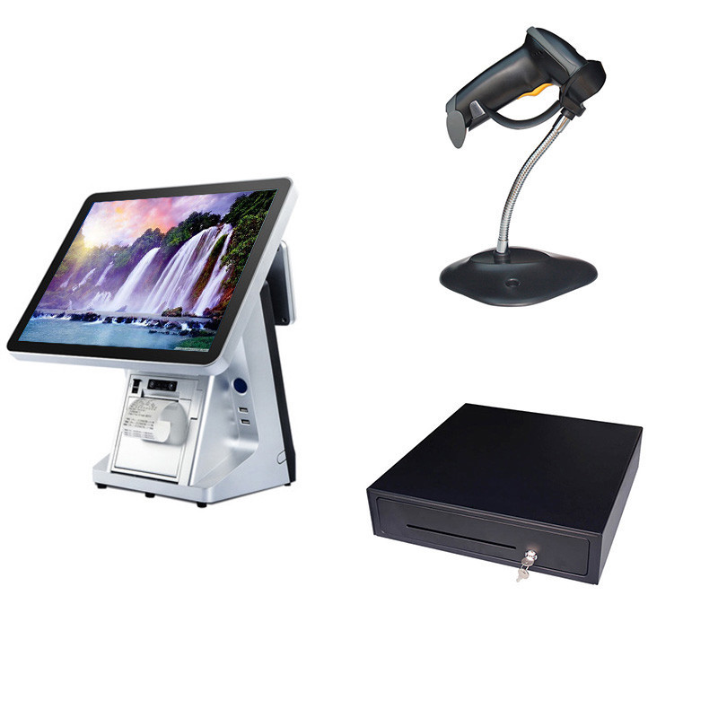 Factory price point of sale system built-in 80mm thermal printer VFD ...