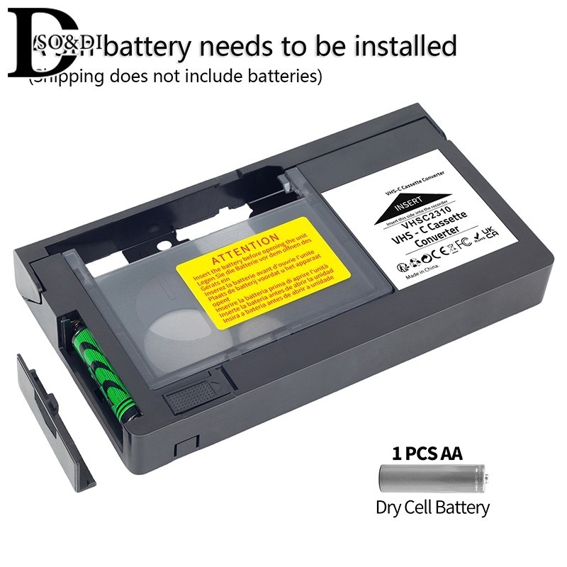 ۩1Pcs For VHSC SVHS Camcorders Motorized VHS Cassette Adapter Not For 8mm/MiniDV/Hi8 VHSC Cass