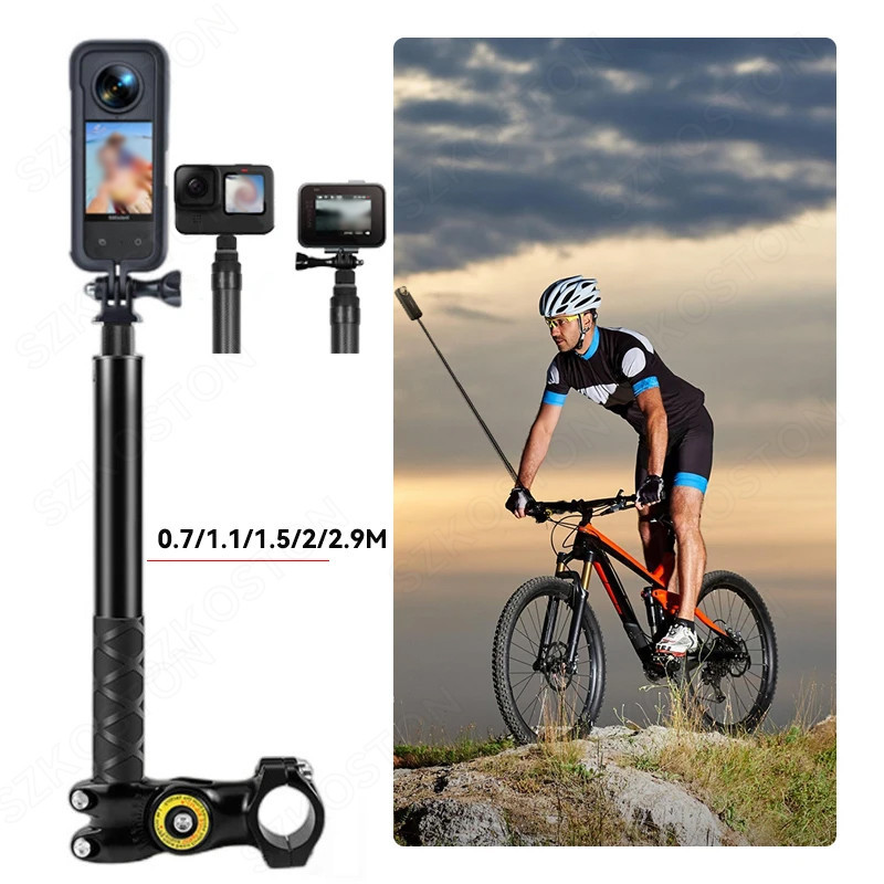 Motorcycle Bicycle Panoramic Monopod Invisible Stand for GoPro 12 11 10