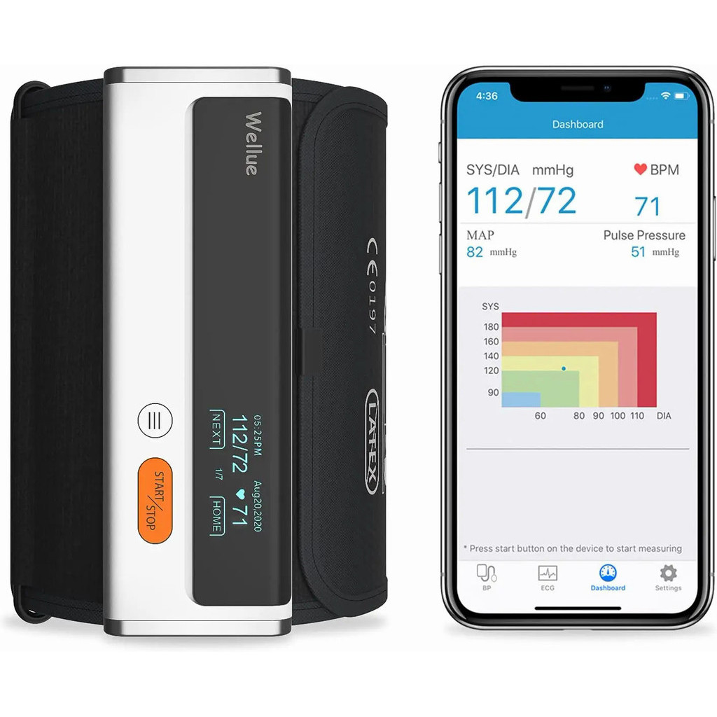 Armfit Plus Blood Pressure Monitor with ECG Upper Arm Cuff BP Machine ...