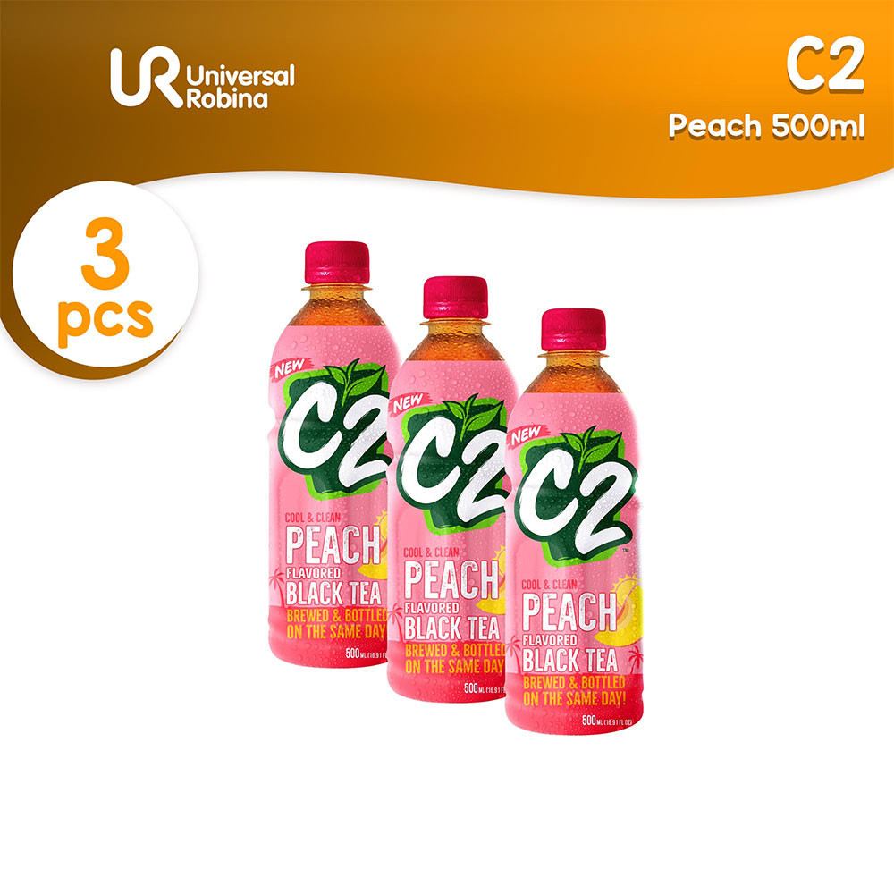 3 x C2 Peach Flavored Black Tea 500ml | Shopee Philippines