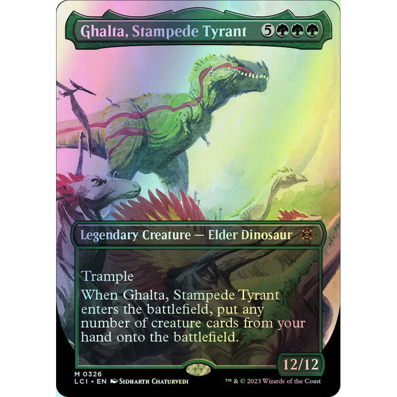 Ghalta, Stampede Tyrant (Borderless) (LCI) #326 - Lightly Played *FOIL ...