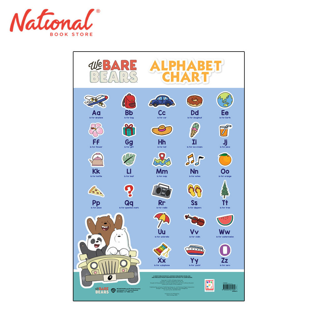 We Bare Bears Alphabet Chart - Elementary | Shopee Philippines