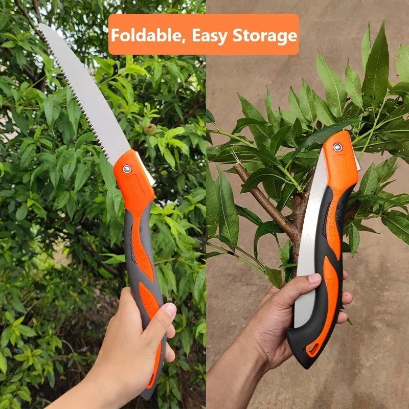 10 Inch Folding Pruning Saw - POWER TOOTH Softgrip Garden Saw For Thick Branches