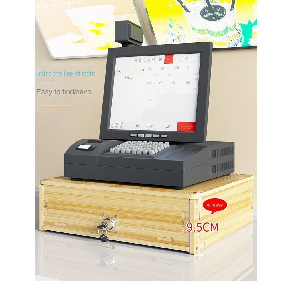 Cash Register Box With Lock Supermarket Floor Cashier Box | Shopee ...