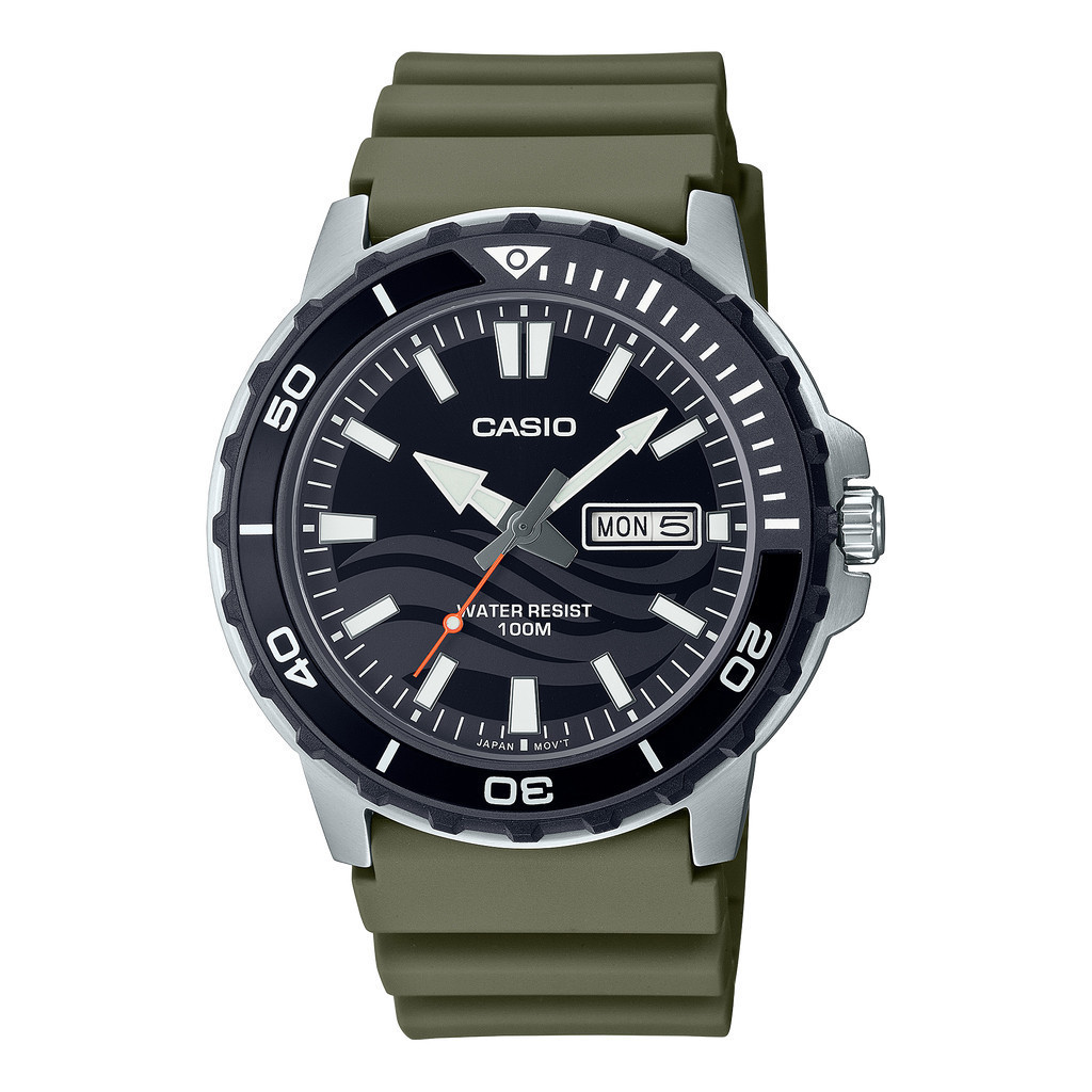 Casio MTD 125D 3AVDF Brown Resin Strap 100 Meter Date Display Watch Shopee Philippines