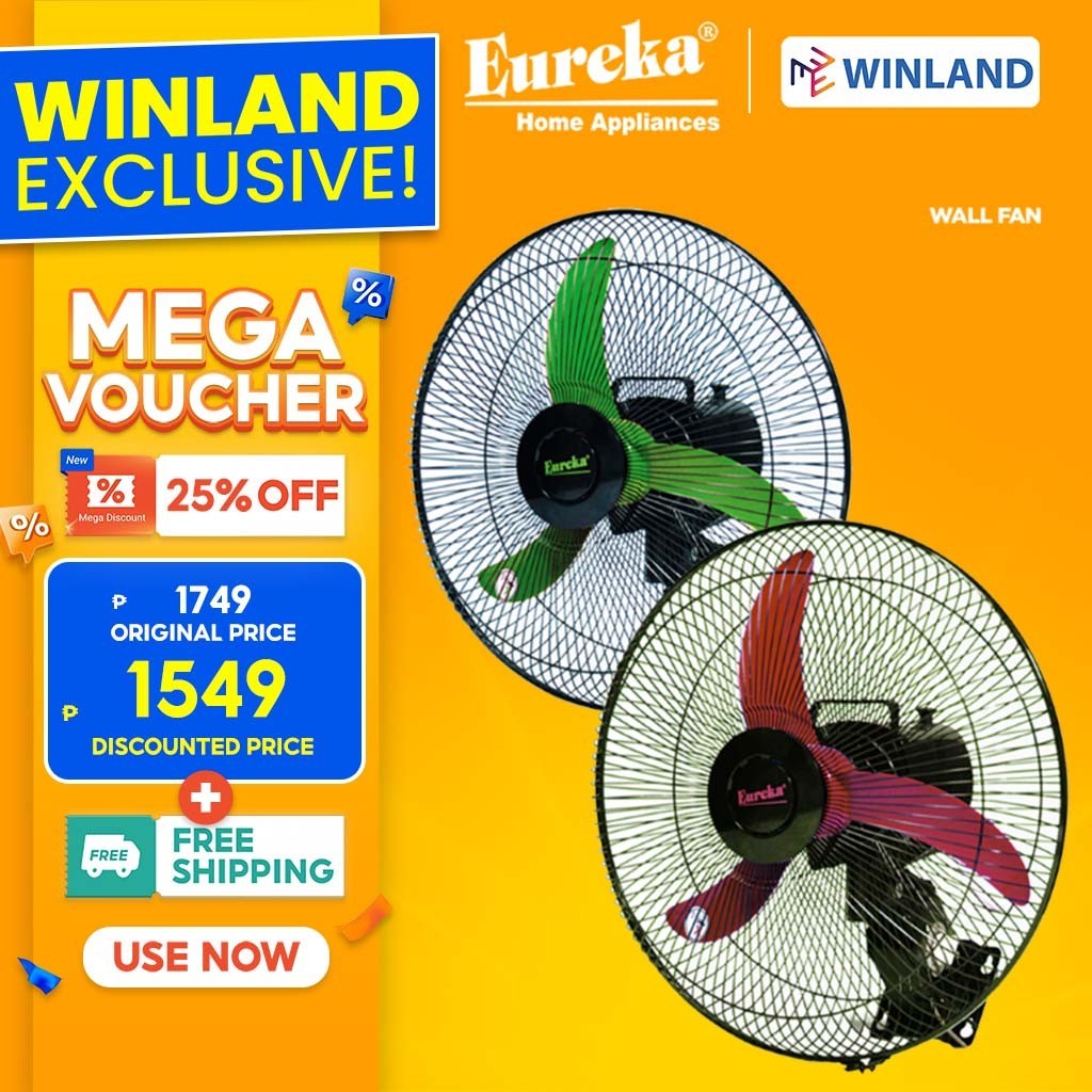 Eureka by Winland 16inches(405mm) Wall Fan / Electric Fan EIWF-16B ...
