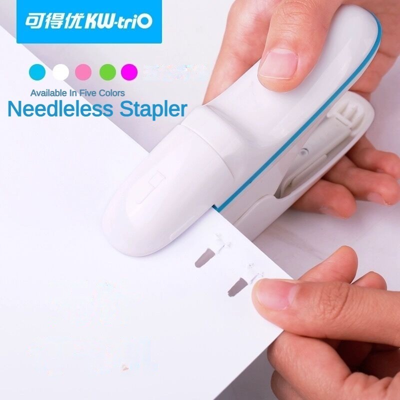 Nonstaple Mini Cute Book Stapleless Stapler Paper Stapling Stapler