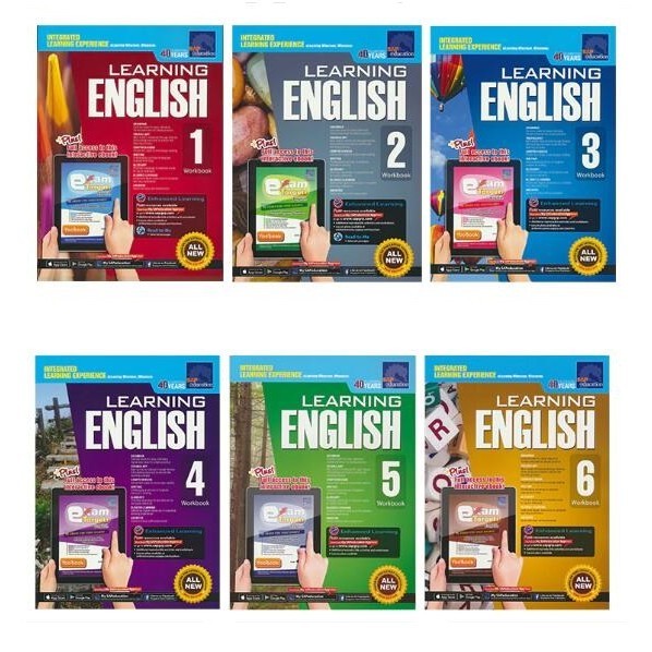 6 Books/Set SAP Learning English Workbook Grade 1-6 Children Singapore ...