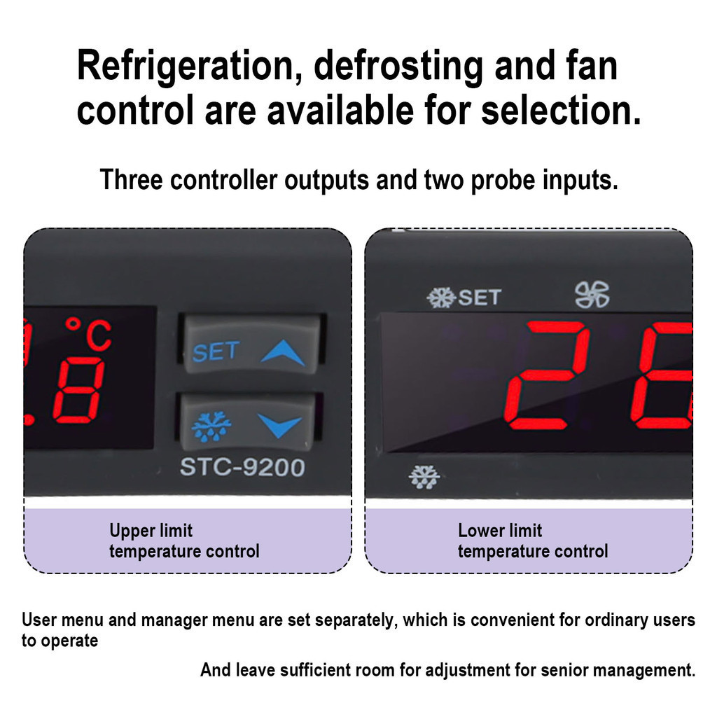 ღSTC-9200 Refrigeration Defrost Fan Controller Freezer Electronic ...