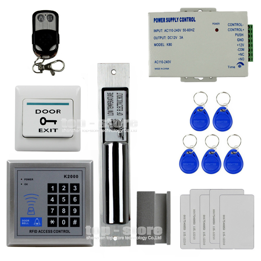 ~DIYSECUR Full Kit Set RFID Keypad Access Control System + Electric ...