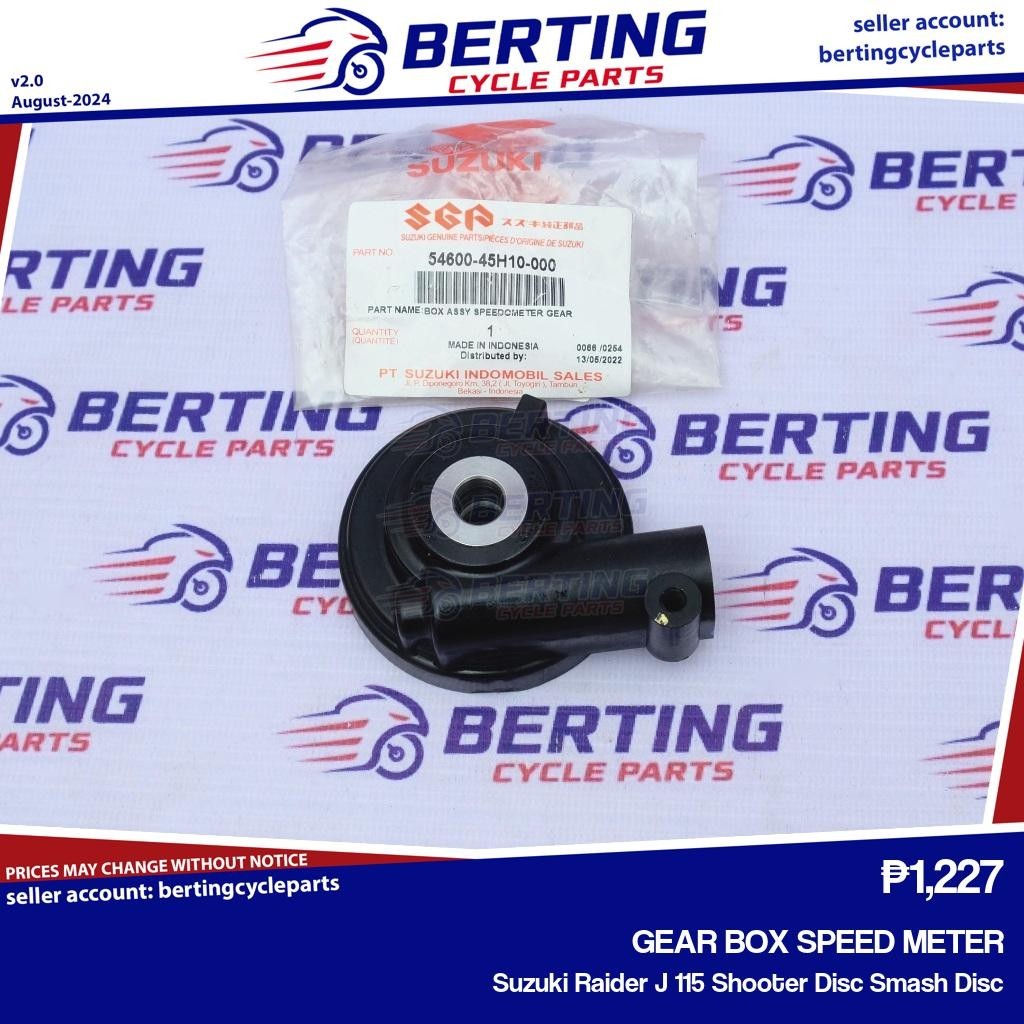 SGP GEAR BOX SPEED METER Suzuki Raider J 115 Shooter Disc Smash Disc ...
