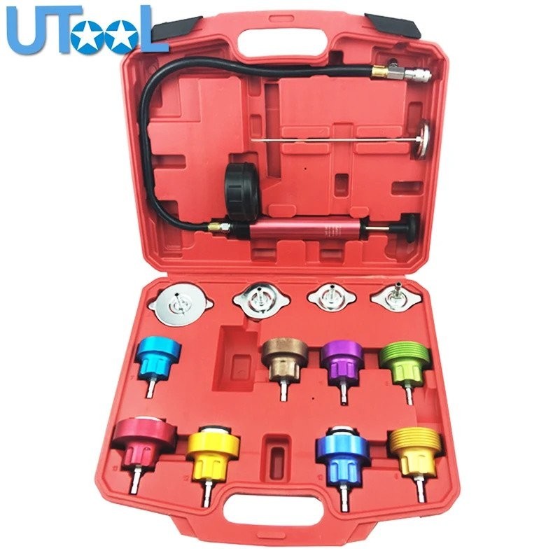 14 Pcs Radiator Pressure Tester Tool Kit Cooling System Testing Tool ...
