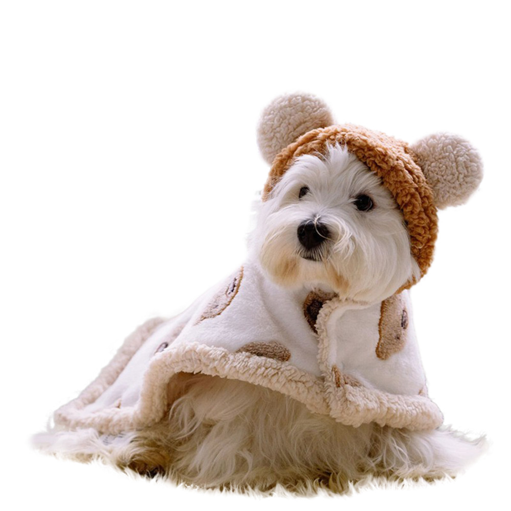 Drying Dog Bathrobe Bath Robe Towel Winter Warm Pet Cloak For Small Dog ...