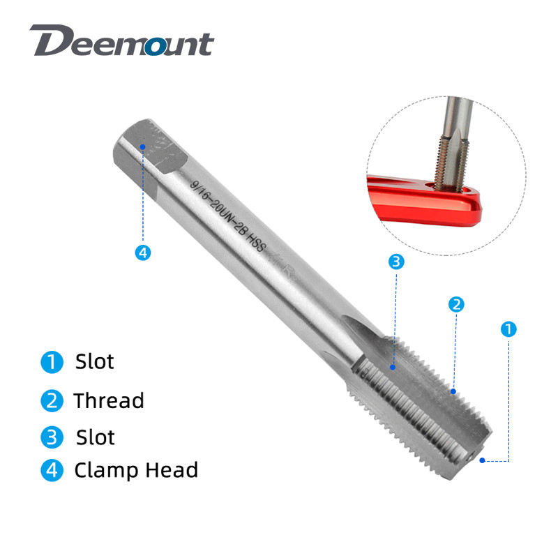 ☇Deemount Crank Pedal 9/16-20 l Tapping Rod HSS Rod Left Right Hand ...