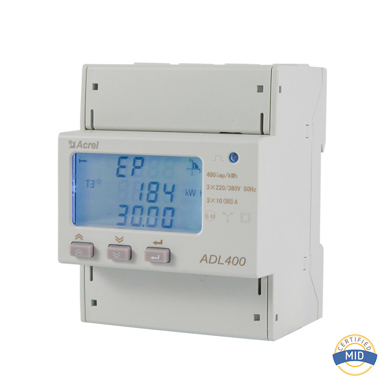 】Acrel ADL400 MID 3 Phase Meter Rs485 ModbusRTU 35mm Din Rail LCD