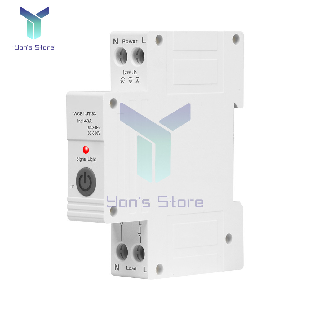 Tuya WiFi Smart Circuit Breaker Power Metering Energy Meter 63A Smart