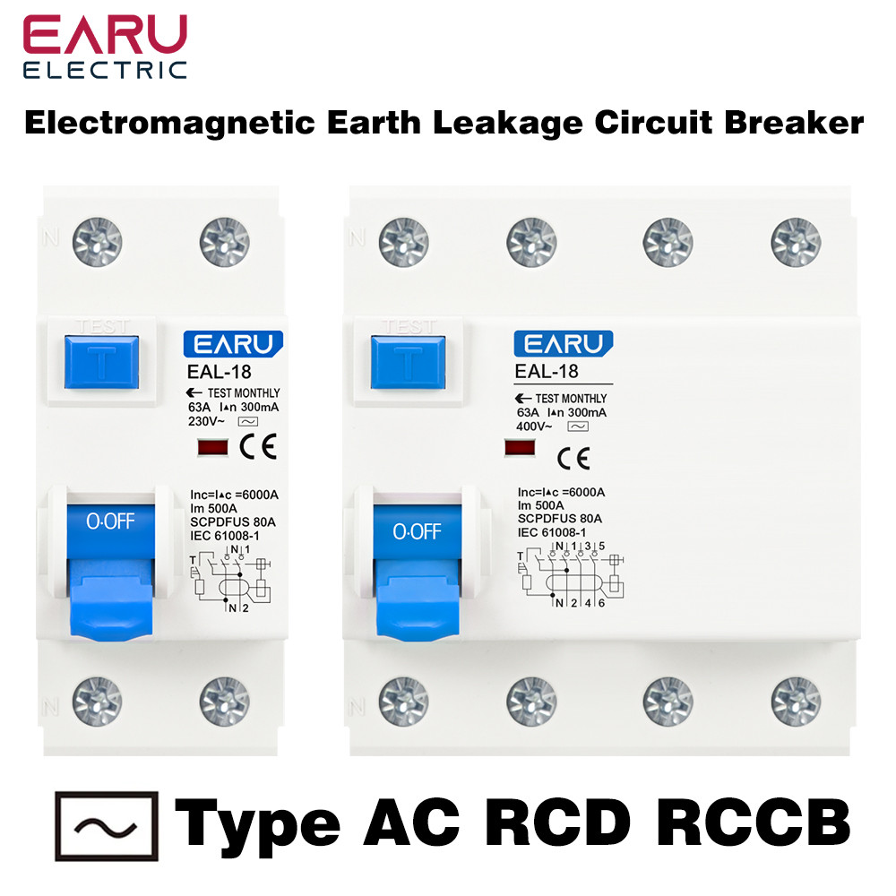 ♀Type AC RCCB RCD ELCB Electromagnetic Residual Current Circuit Breaker ...