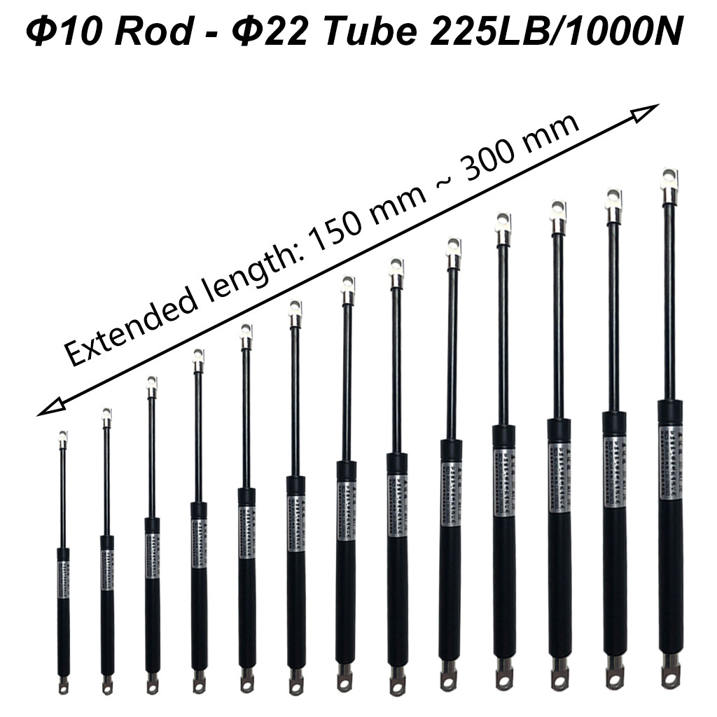 ⚜1PC 1000N/225LB 150300mm Universal Gas Strut Eyelet Endings Lift