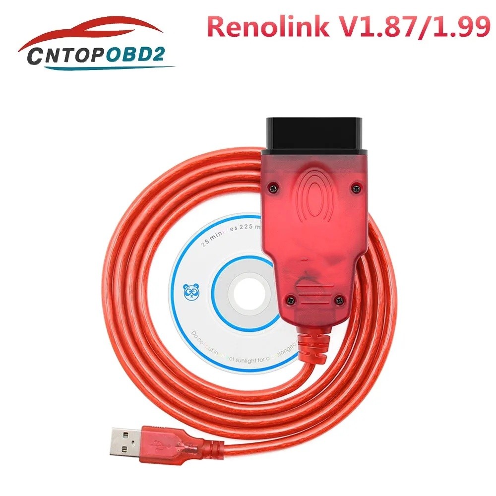 ๑2024 Professional Renolink 1.99 OBD2 Cable forRenaul Car Auto Tool ECU