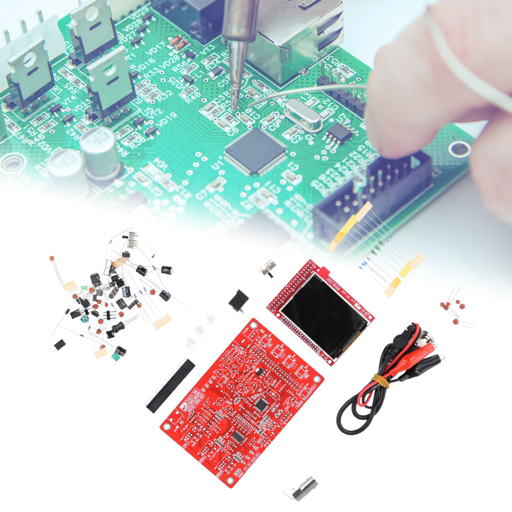 thumbnail image 2 of SHUATI DSO138 2.4 Inch Sampling Rate Red Oscilloscope DIY Kit Digital Oscilloscope Kit 1msps 2 of 12