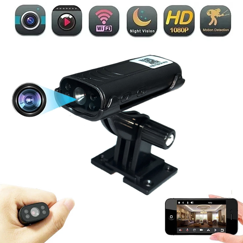♀Mini Camera Wireless WiFi Surveillance Remote Monitor Indoor Video ...