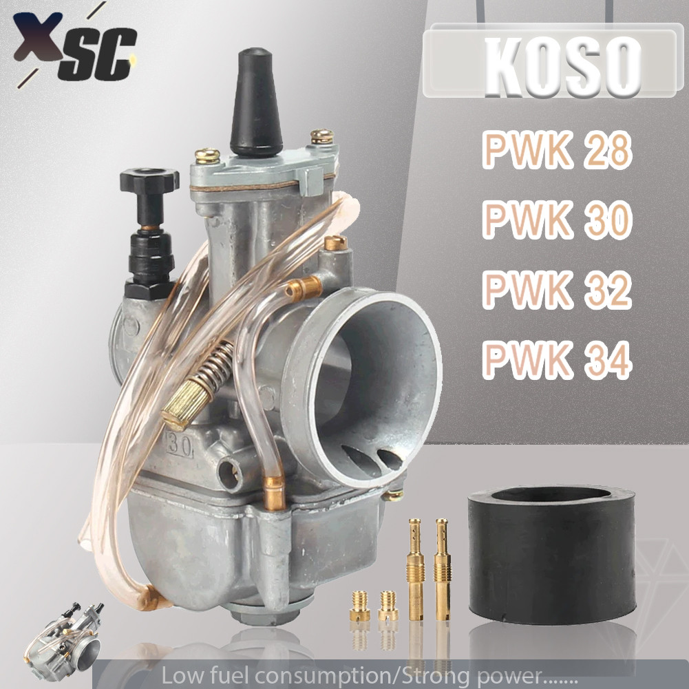 Motocycle PWK 28 30 32 34mm Aluminum Carburetor With Power Jet For KOSO ...