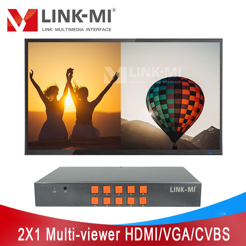 유LINK-MI 2x1 Multiviewer Switch Video Synthesizer Processor HDMI VGA ...