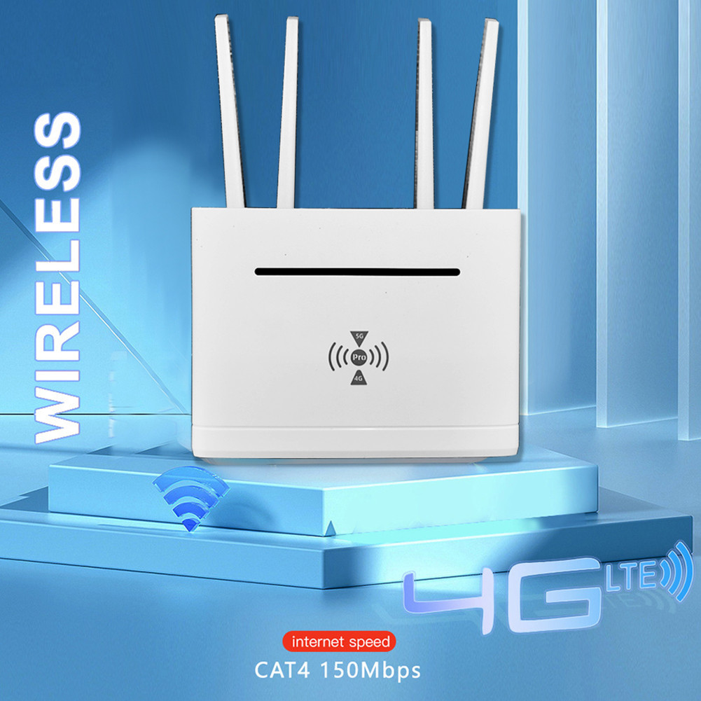 ☭Wireless Home Router 300Mbps 4G SIM Card WiFi Router 4 External ...