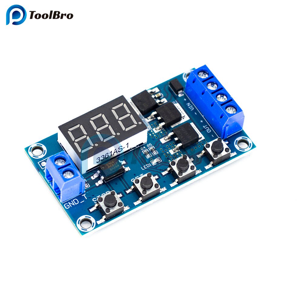 DC 5-36V Dual MOS LED Digital Time Delay Relay Trigger Cycle Timer ...
