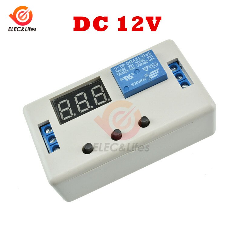 DC 12V LED Digital Time Delay Relay Module Programmable Timer Relay ...