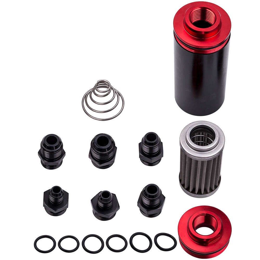 In-Line Fuel Filter Fuel Oil Filter AN6/AN8 Fittings 100 Micron - Foto 10