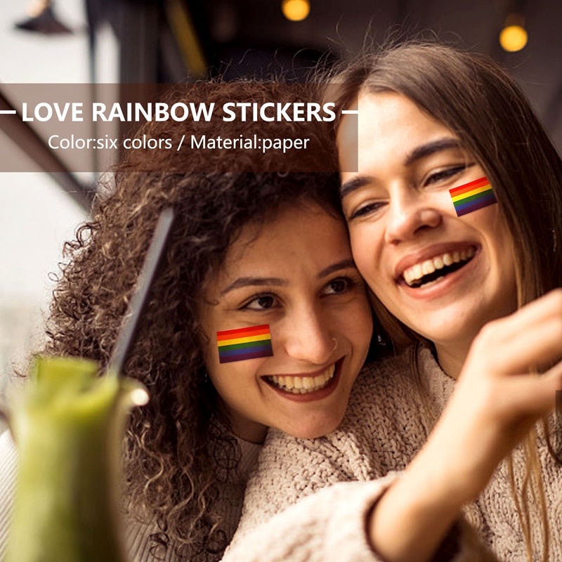 u2t 500 Pieces Gay Pride Rainbow Stickers On A Roll,Support Lgbt Causes ...