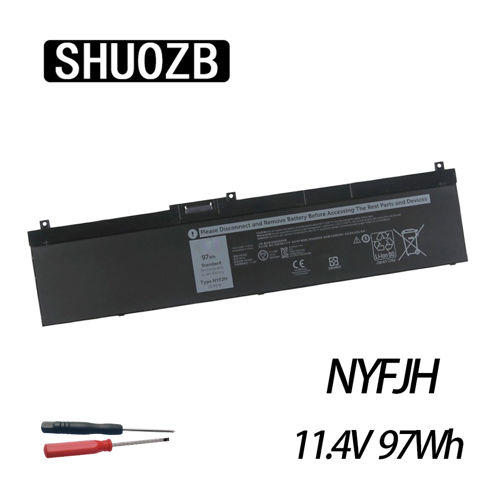 SHUOZB NYFJH Laptop Battery For Dell Precision 7530 7330 11.4V 97W ...