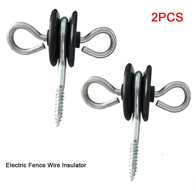 2PCS Electric Fence Gate Insulators Handle Anchor On Farm Horse Poultry