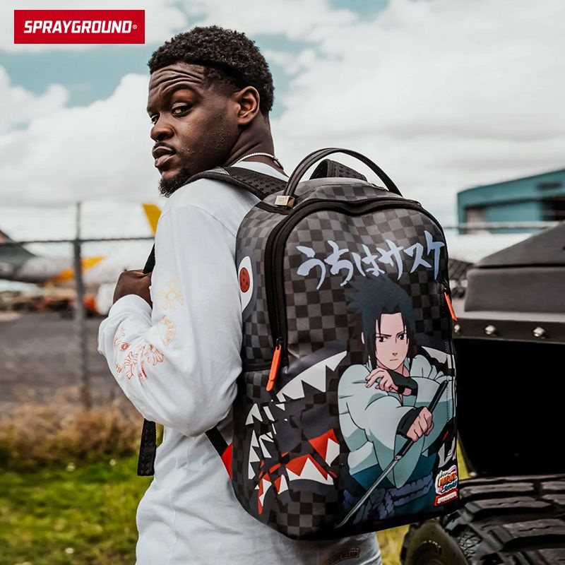 COD ☫Sprayground Trendy Brand Naruto CoBranded Anime Backpack Male