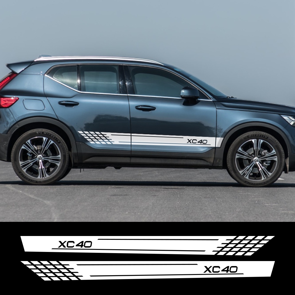 キ 2PCS Car Side Stripe Stickers For Volvo XC40 XC60 XC90 Tuning Auto ...
