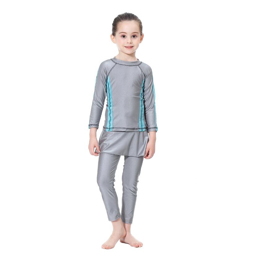 ↂchild modest swim suit girls tesettur kadin mayosu maillot de bain ...