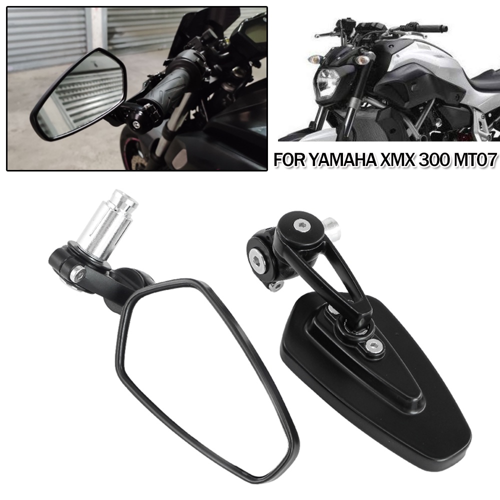Motorcycle Mirror Handlebar Handle 7/8" 22mm Bar Ends Side Mirrors For