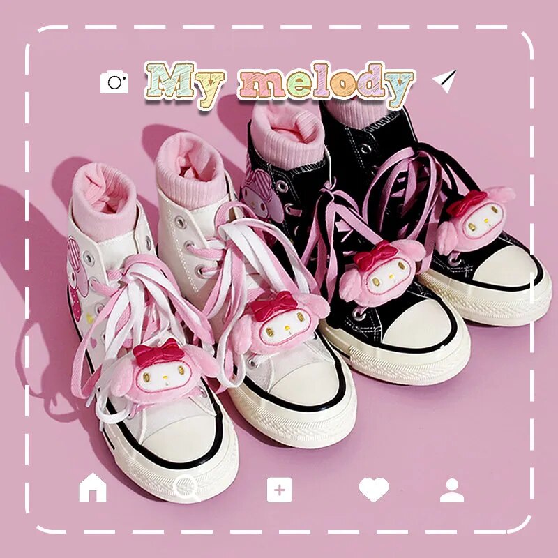 91t My Melody Cartoon Figure Canvas For Girls Shoes Plimsolls Sneakers ...