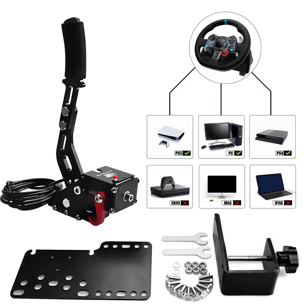PS4 PS5 PC USB Handbrake For SIM Auto Racing Games G25/G27/G29 T500 ...