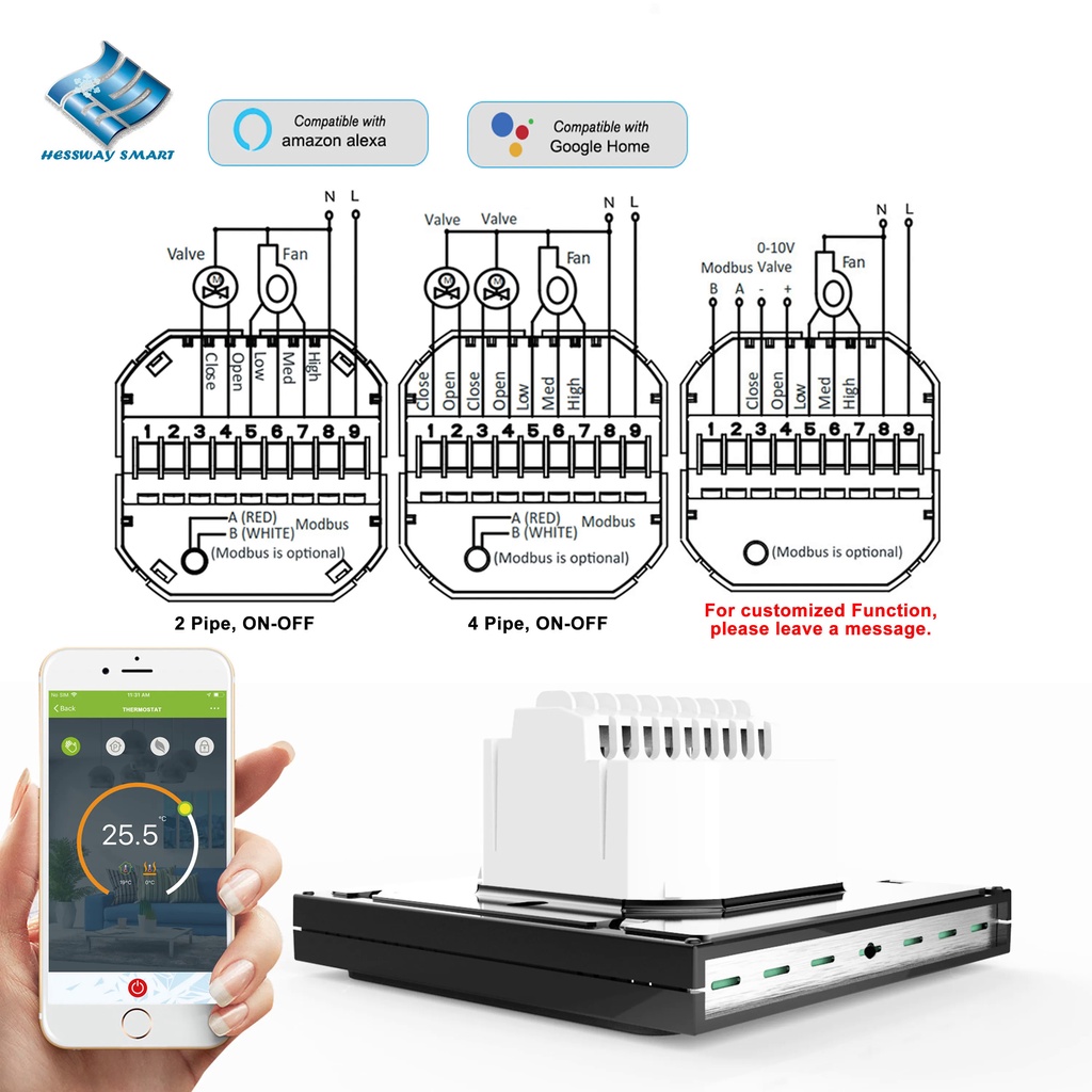 WIFI Smart Thermostat Temperature Controller for Cooling Heating ...