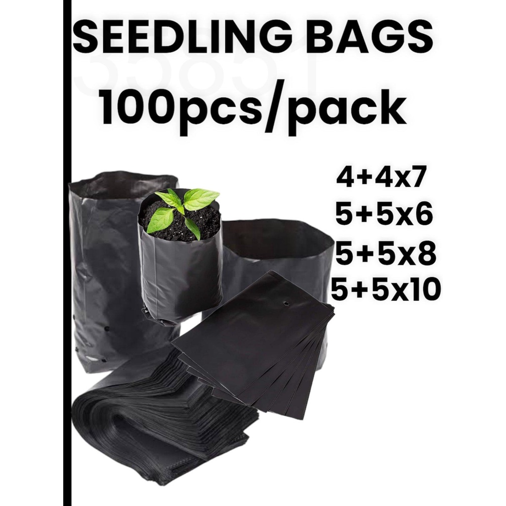S144 100pcs Plastic Seedling bag / Grow Bag / Planters bag for plants