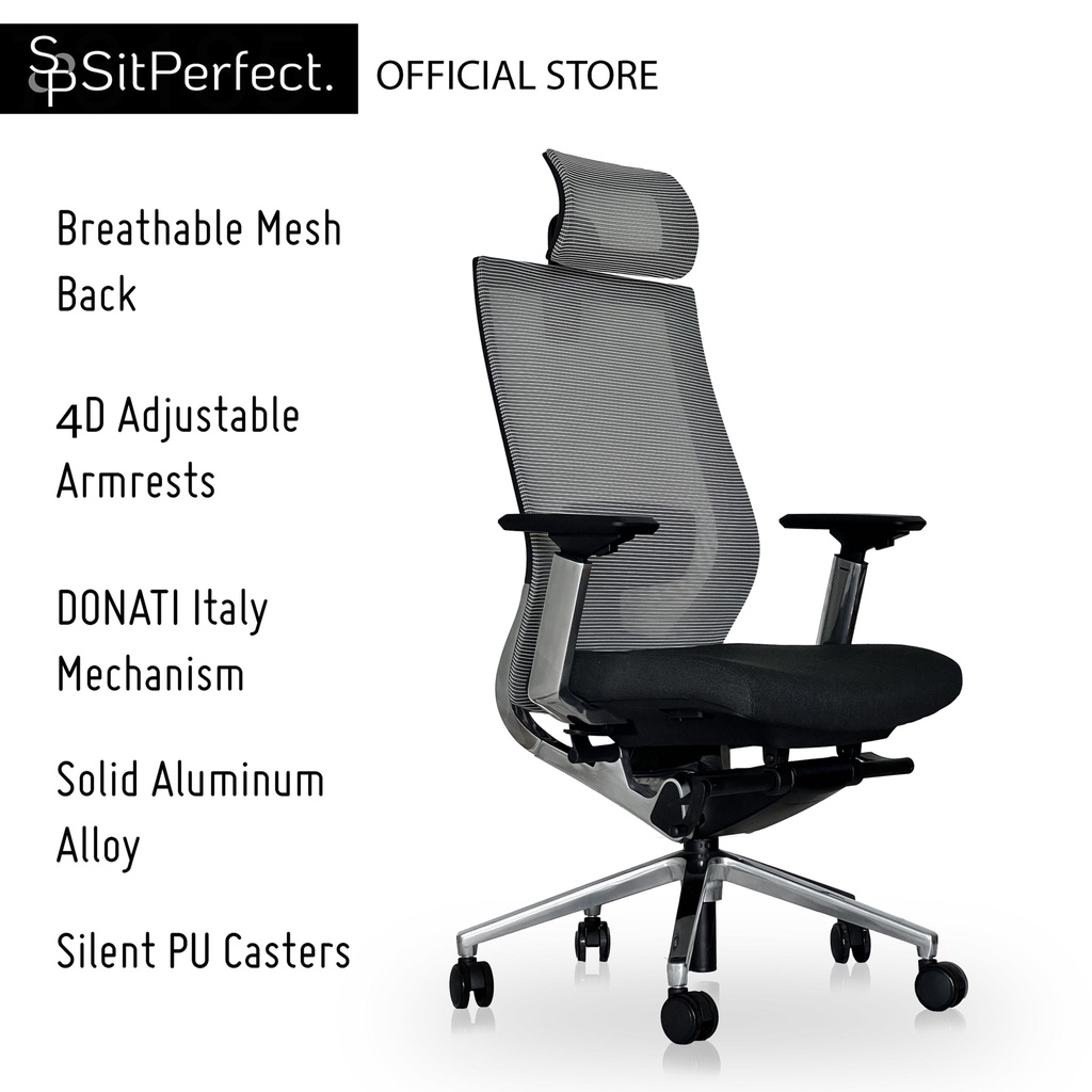 S448 SitPerfect Palm Executive High Back Ergonomic Office Gaming Chair Two Tone Ergonomic Chair