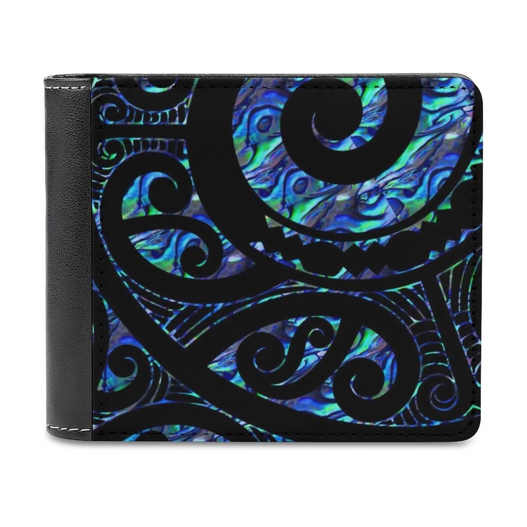 ♨New Zealand Maori Paua Tattoo Koru Design Classic Style Wallet Pattern