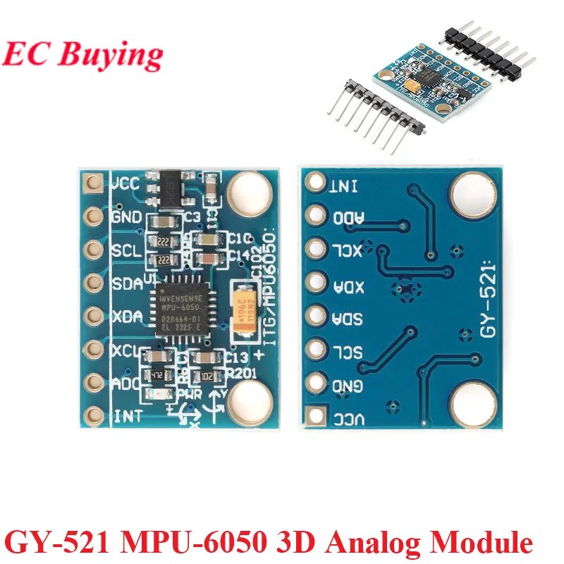 Gy 521 Mpu 6050 Mpu6050 Module 3 Axis Analog Gyro Sensors 3 Axis Accelerometer 6dof 3d Angle 3035