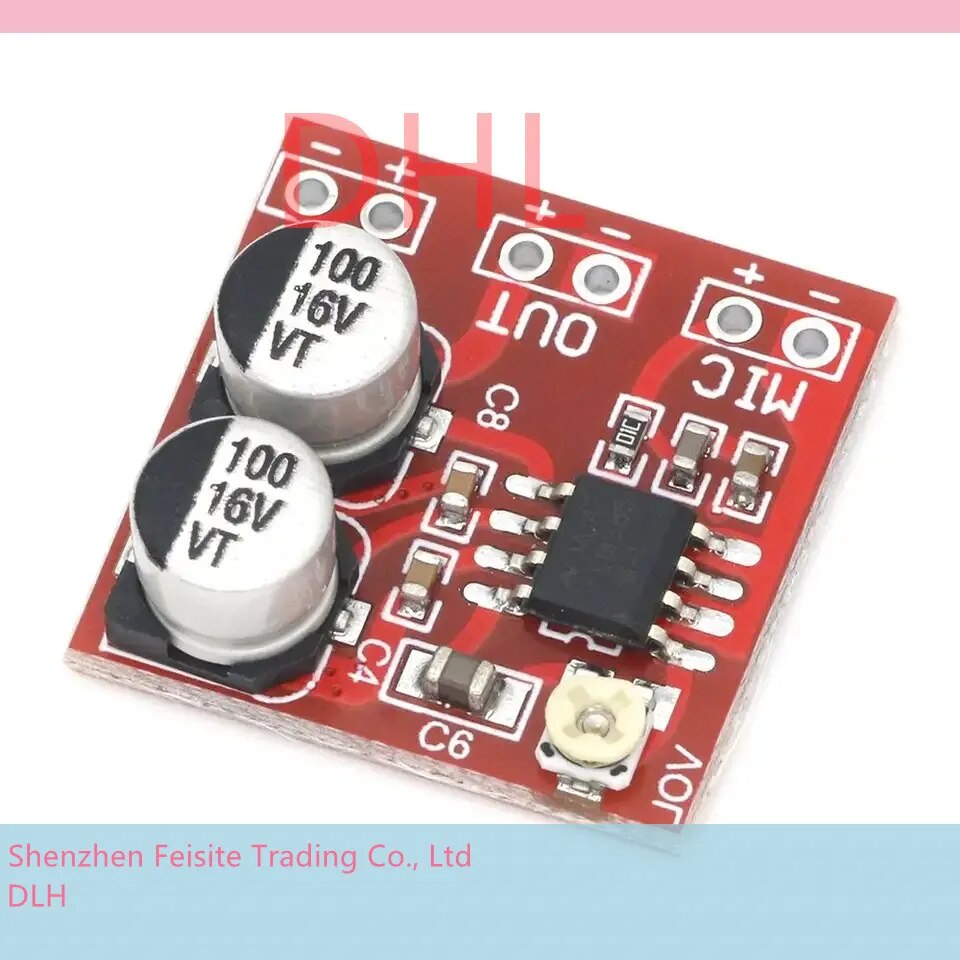 LM386 electret microphone amplifier board / microphone amplifier