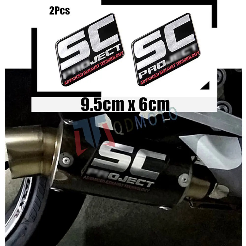 RMWN 3D Aluminum Heatresistant Motorcycle Exhaust Pipe Decals Sticker