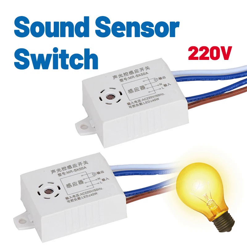 220V Module Detector Auto On Off Intelligent Sound Voice Sensor Light ...